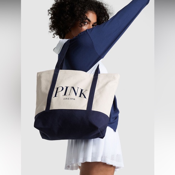 PINK Victoria's Secret Handbags - Victorias Secret PINK Canvas Tote Bag